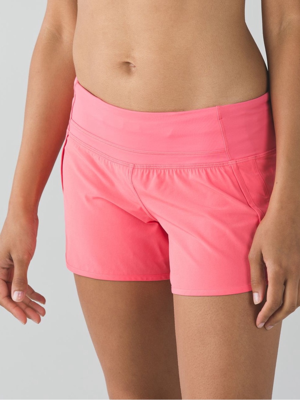 💗Lululemon Run Times Coral Pink Lemonade 4-way Stretch Running Shorts